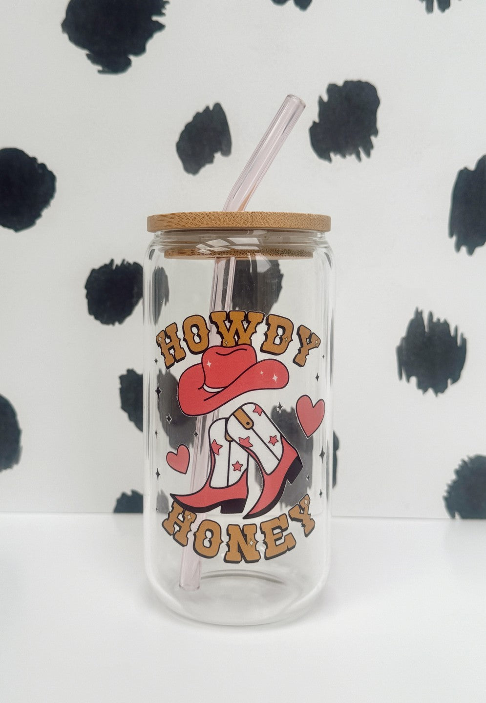 Howdy Honey Glass Cup