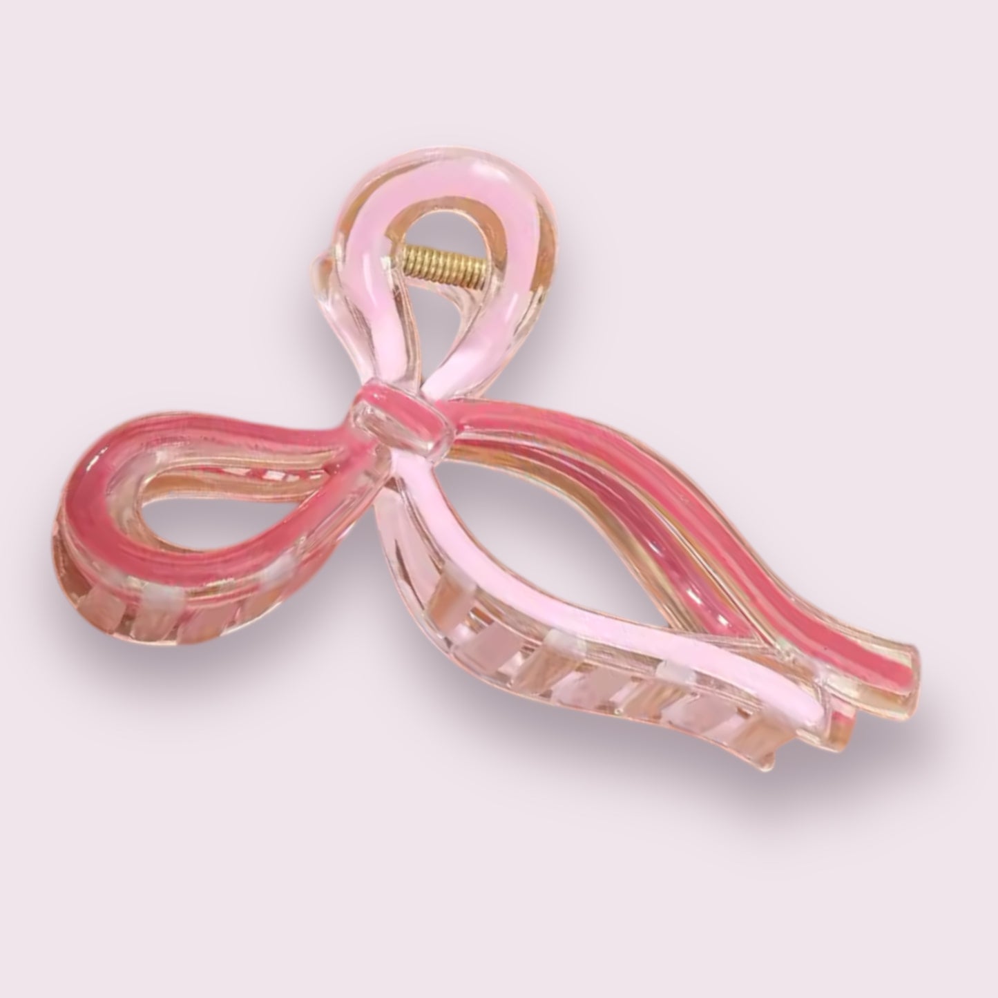 Double Pink Bow Claw Grip