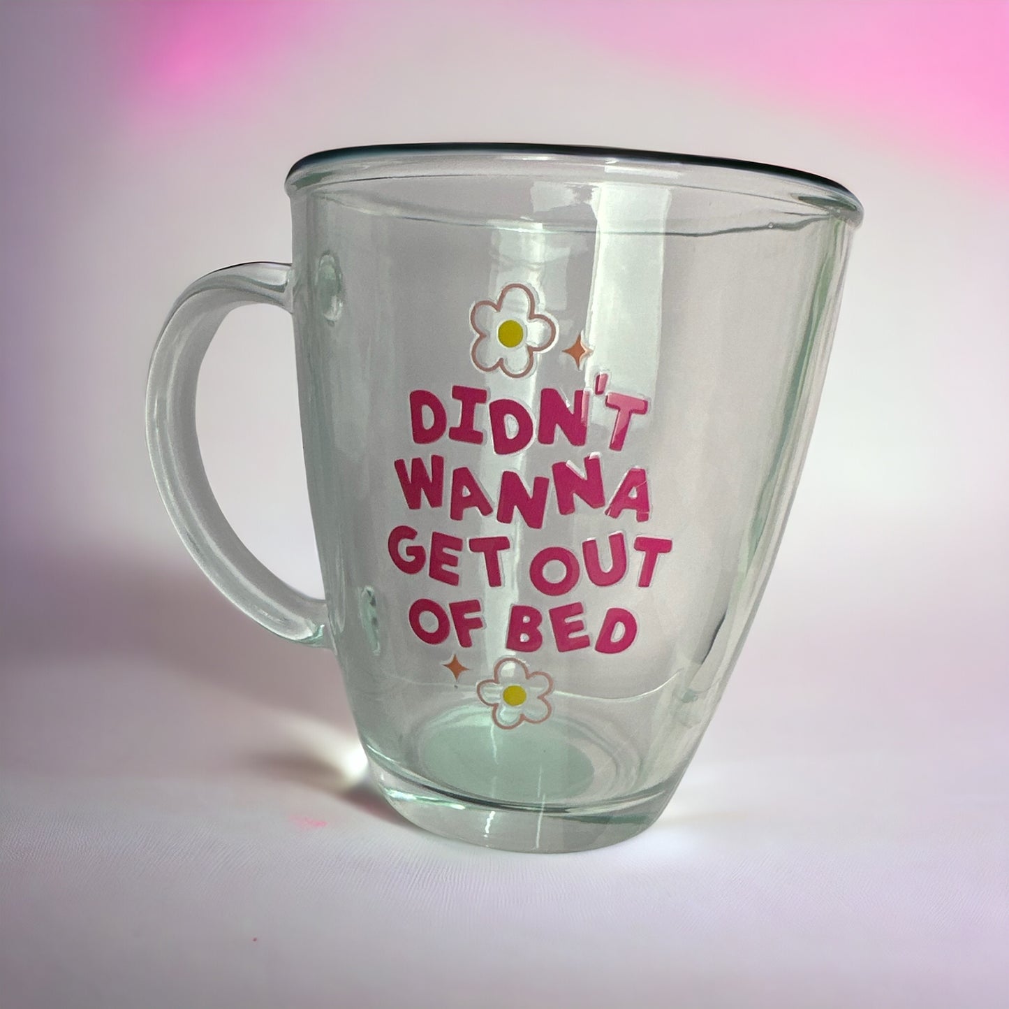 Love my bed glass mug