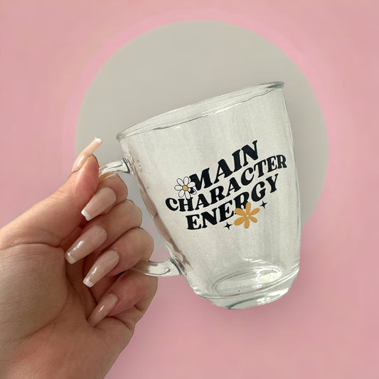 Main character energy Glass mug