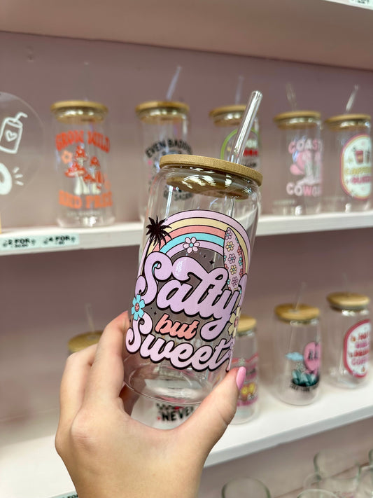 Salty but sweet glass cup